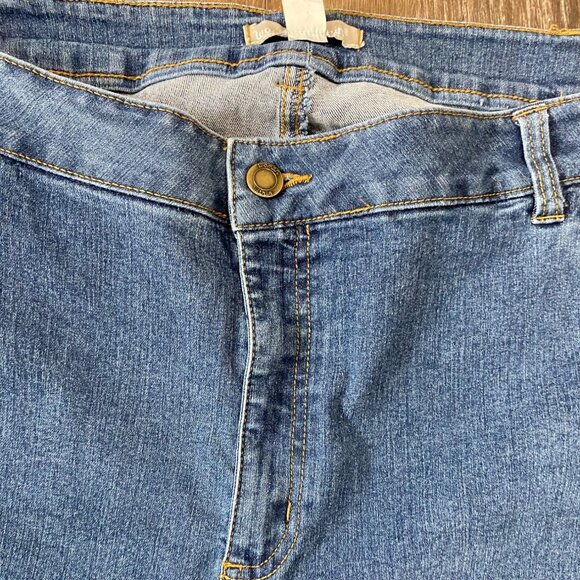 Woman Within 22W Tall Blue Denim Straight Leg Jeans - Picture 3 of 9